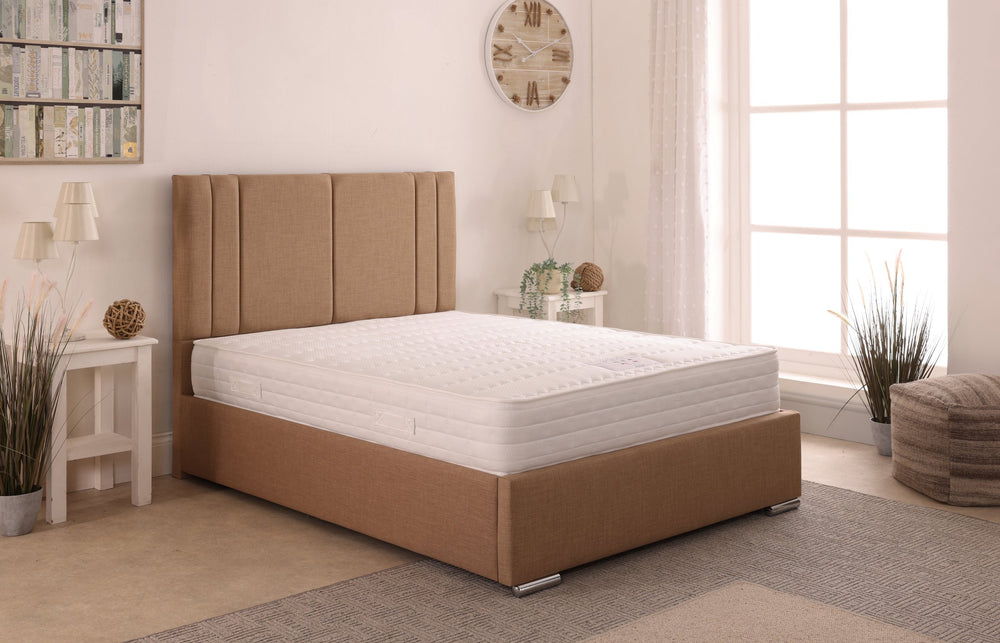 Ezra 48inch 6ft Super King Size Upholstered Bed Frame with Ottoman Option