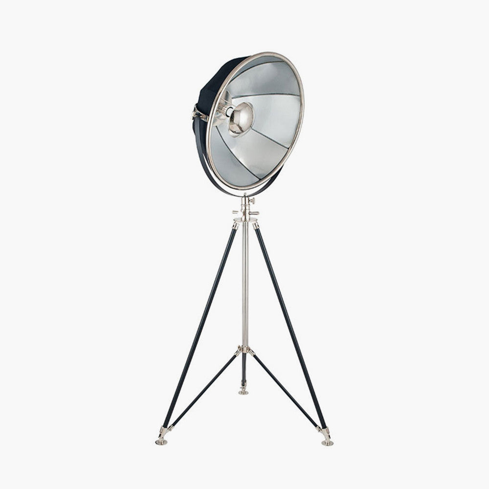 Elsie Black & Silver Tripod Floor Lamp