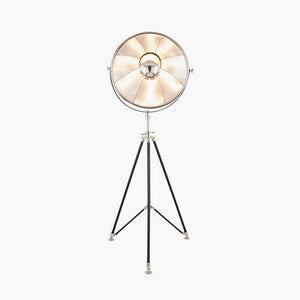 Elsie Black & Silver Tripod Floor Lamp