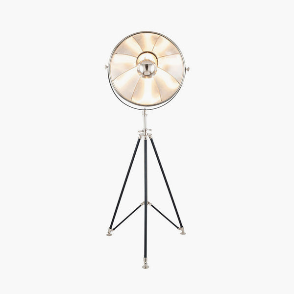 Elsie Black & Silver Tripod Floor Lamp