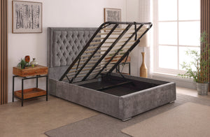 Lucia 54inch 4ft Small Double Upholstered Bed Frame with Ottoman Option