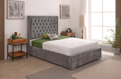 Lucia 54inch 4ft6 Double Upholstered Bed Frame with Ottoman Option