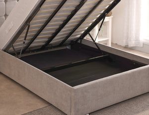 Milo 48inch 6ft Super King Size Upholstered Bed Frame with Ottoman Option