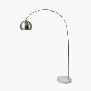 Brushed Silver Metal Floor Lamp