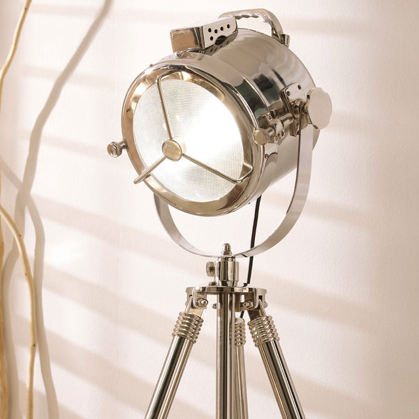 Nickel Searchlight Floor Lamp