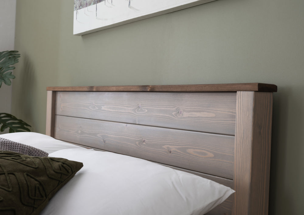 Paignton 5ft King Wooden Bed Frame - High Foot End