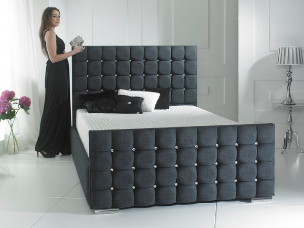 Prague Upholstered 4ft Small Double Bed Frame