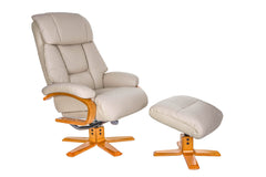 Napoli Reclining Swivel Chair with Footstool