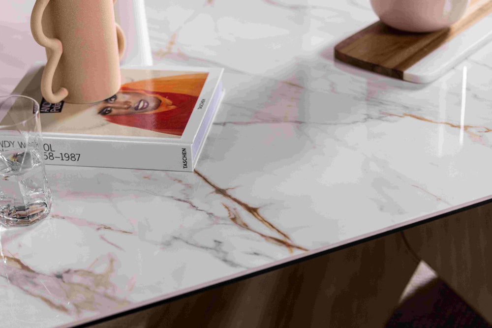 Sabel 180cm-240cm Glass Extending Dining Table