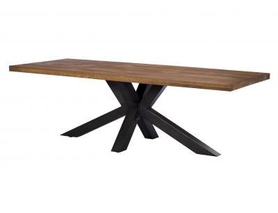 Saka 2.4m Oak Dining Table with Steel Base