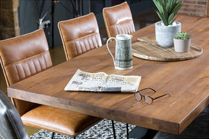 Saka 2.4m Oak Dining Table with Steel Base