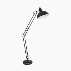 Metal Matt Black Task Floor Lamp