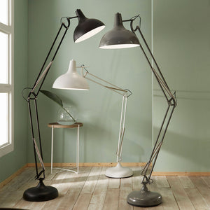 Metal Matt Black Task Floor Lamp