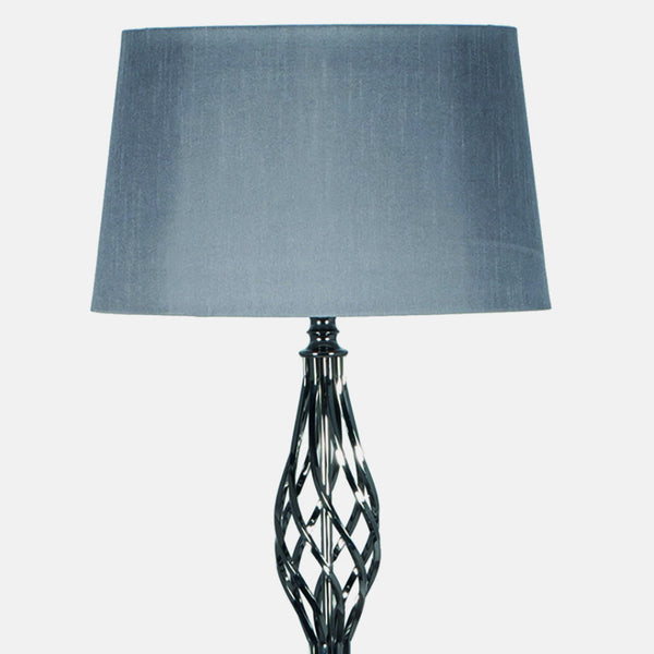 Black Chrome Metal Twist Floor Lamp