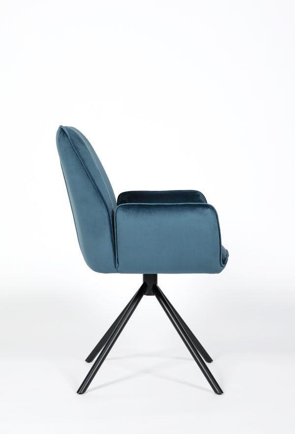 Utopia Velvet Dining Chair Blue