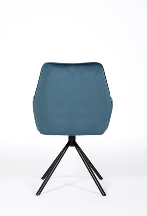 Utopia Velvet Dining Chair Blue