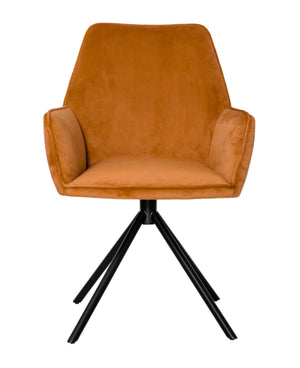 Utopia Velvet Dining Chair Orange