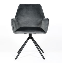 Utopia Velvet Dining Chair Grey