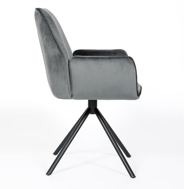 Utopia Velvet Dining Chair Grey