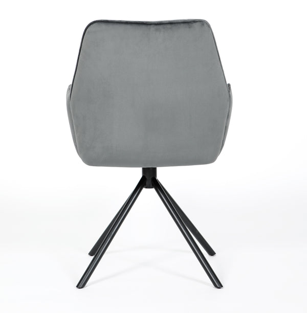Utopia Velvet Dining Chair Grey