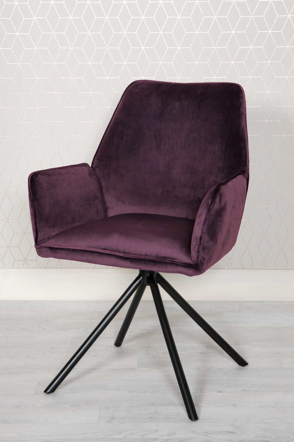 Utopia Velvet Dining Chair Maroon