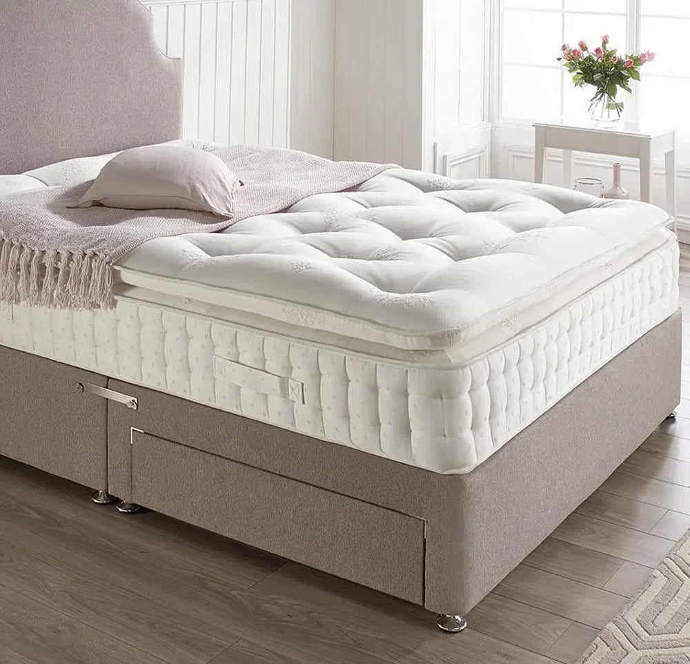 Kensington 4000 2ft6 Small Single Pocket Sprung Pillow Top Divan Set