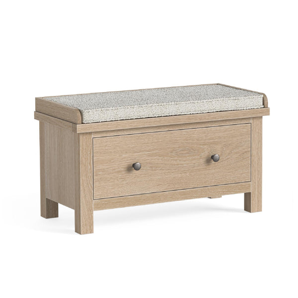 Meadow Brook Oak Bench with Drawer