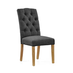 Bordeaux Button Back Charcoal Chair