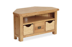 Salford Corner TV Unit with Baskets