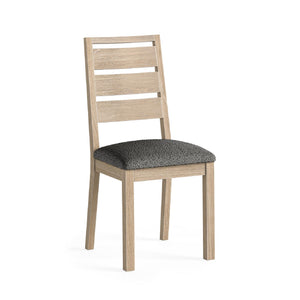 Meadow Brook Oak Dining Chair - Boucle Grey