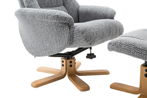 Felix Reclining Swivel Chair with Footstool