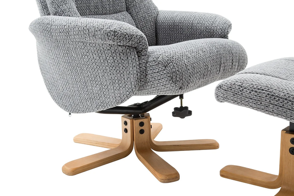 Felix Reclining Swivel Chair with Footstool