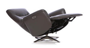 Hamley Leather Power Reclining Swivel Chair