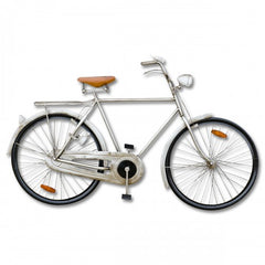 Silver 3d Hanging Bike Wall Art