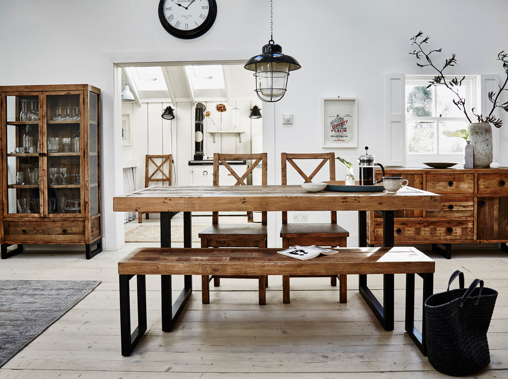 Nassau Round Dining Table - Solid Reclaimed Wood