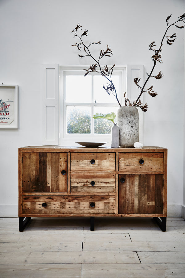 Nassau Wide Sideboard in Solid Reclaimed Wood