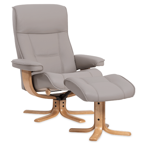 Nolan Scandinavian Recliner Leather Star Base