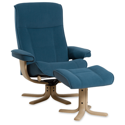 Nolan Scandinavian Recliner Fabric Star Base