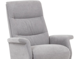 Saga Panelled Back Scandinavian Fabric Recliner 2400