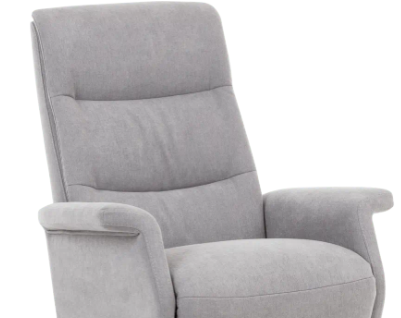 Saga Panelled Back Scandinavian Fabric Recliner 2400