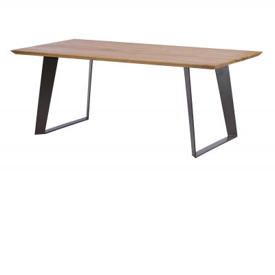 Salcombe 1.8m Oak Dining Table with Steel Base