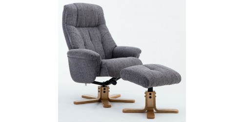  Durham Reclining Swivel Chair with Footstool     
