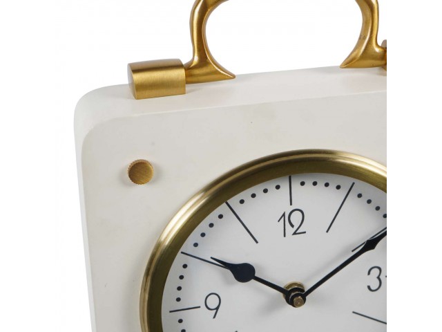 Kimberley Cream & Gold Mantel Clock 20cm