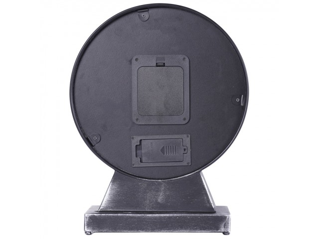 Palladium Mantel Clock with Moving Cogs Black Nickel