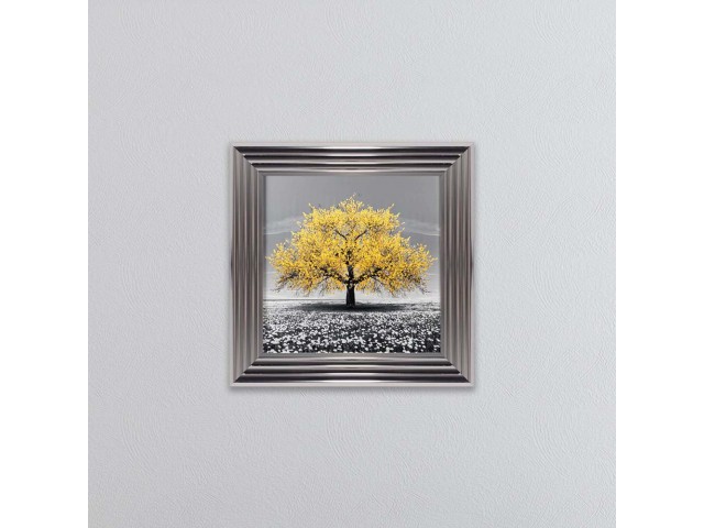  Yellow Cherry Tree Framed Wall Art 55x55cm     