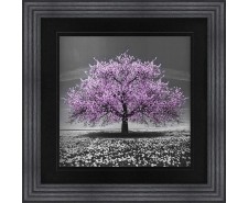    Pink Cherry Tree Framed Wall Art 90x90cm  
