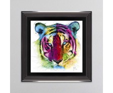  Tiger Framed Wall Art 90x90cm 