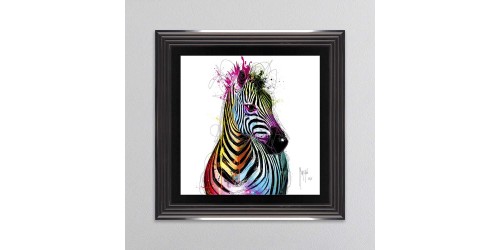  Zebra Framed Wall Art 55x55cm 
