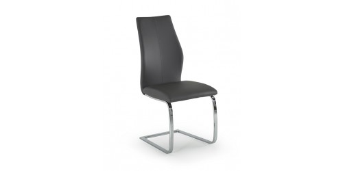 Eton Faux Leather Dining Chair in Grey